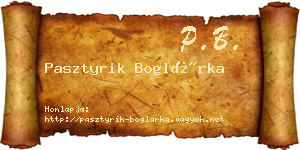 Pasztyrik Boglárka névjegykártya