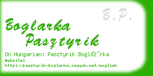 boglarka pasztyrik business card